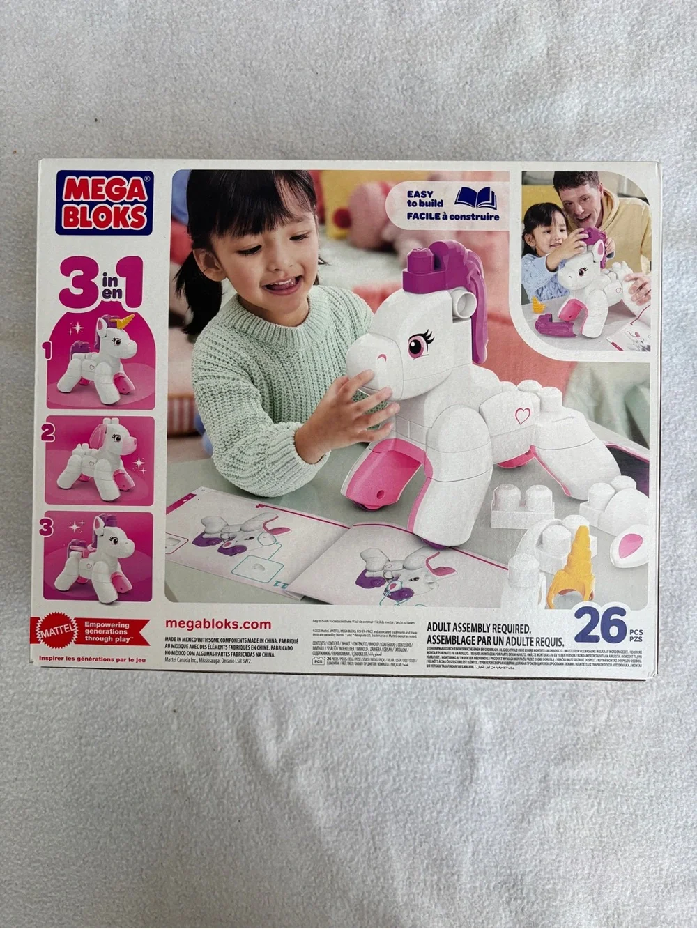 Mega Bloks Build & Enchant Unicorn set 26 Pcs